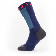 Nepremokavé ponožky SealSkinz Scoulton modrá/červená