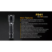 Set LED svietidlo Fenix FD41 + 2600 mAh Aku s USB