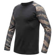 Pánske funkčné tričko Sensor Merino Blend Impress čierna/hnedá černá/brush