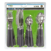 Súprava príborov Bo-Camp Cutlery set 24 pieces sivá Grey