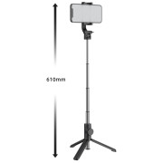 Selfie tyč Swissten BLUETOOTH SELFIE STICK ALUMINUM TRIPOD PRO