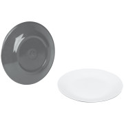 Sada tanierov Bo-Camp Sada tanierov Bo-Camp Breakfast plate Two tone - 4 ks sivá Grey