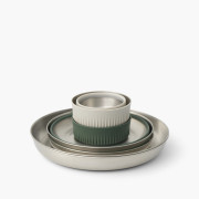Sada riadov Sea to Summit Detour Stainless Steel Collapsible Dinnerware Set 6 Piece