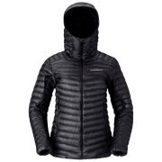 Dámska páperová bunda Norrona trollveggen down800 super light Hood čierna Caviar Black