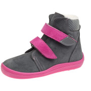 Detské barefoot topánky Beda Isabel Grey/Pink