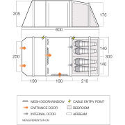 Rodinný stan Vango Lismore Air 450 Package