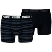 Pánske boxerky Puma Everyday Striped Boxers 2P čierna Black