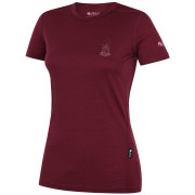 Dámske tričko Zulu Merino Fire 160 Short vínová wine