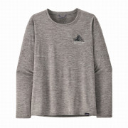 Dámske tričko Patagonia W's L/S Cap Cool Daily Graphic Shirt - Lands sivá
