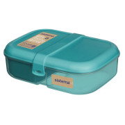 Box na desiatu Sistema OBP To Go Tříkomorová krabička s nádobou na jogurt 1,1 l zelená