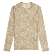 Dámske funkčné tričko Icebreaker Women M 200 Oasis LS Crewe Moss BloomAOP béžová/biela Cumin/Undyd/Aop