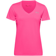 Dámske funkčné tričko Under Armour Tech SSV - Solid 2023 ružová/sivá Cerise / / Metallic Silver