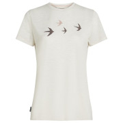 Dámske tričko Icebreaker Women Merino 150 Tech Lite SS Tee Bird Transit biela Ecru HTHR