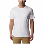 Pánske tričko Columbia North Cascades Short Sleeve Tee biela White, CSC Box Logo