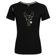 Dámske tričko Chillaz Valencia Happy Alpaca čierna Black