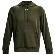 Pánska mikina Under Armour Rival Fleece Hoodie tmavozelená Marine OD Green / / White