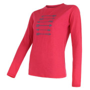 Dámske tričko Sensor Merino Wool PT Šípy dl.r. ružová Magenta