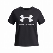 Detské tričko Under Armour BIG LOGO SS-BLK čierna/biela Black