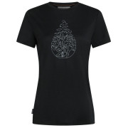 Dámske tričko Icebreaker Women Merino 150 Tech Lite SS Tee Hike Path čierna Black