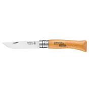 Zatvárací nôž Opinel N°07 Carbon Viroblock, blister prírodný