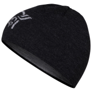 Čiapka Norrona 29 light merinoUll logo Beanie čierna Caviar Melange