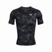 Pánske funkčné tričko Under Armour HG Armour Printed SS čierna/sivá Black/White