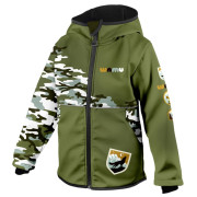 Detská softshellová bunda WAMU Khaki khaki KHAKI