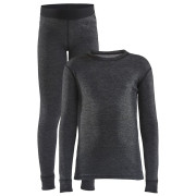 Detský funkčný set Craft Core Wool Merino Set J čierna černá