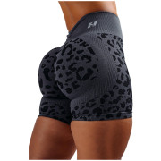 Dámske kraťasy Nebbia Push-Up Compression Leopard Shorts Primal čierna BLACK LEOPARD