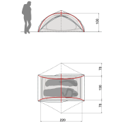Ultraľahký stan pre 2 osoby Vaude Ultralight Space 2P