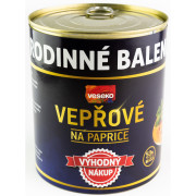 Bravčové na paprike Veseko 800 g