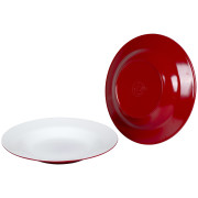 Sada tanierov Bo-Camp Deep plate Two tone - 4ks červená Red