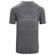 Pánske funkčné tričko Icebreaker Tech Lite II SS Tee Mountain Sunset
