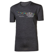 Pánske funkčné tričko Progress Hrutur Yak sivá šedý melír