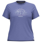 Dámske tričko Smartwool Mountain Sol Short Sleeve Graphic Tee modrá nightfall blue