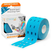 Tejpovacia páska BronVit Sport Kinesio Tape děrovaný modrá