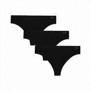 Dámske nohavičky Under Armour Pure Stretch No Show Thong - Solid 3Pk čierna black