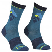 Pánske ponožky Ortovox Alpine Light Comp Mid Socks M modrá mountain blue