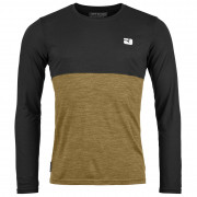 Pánske funkčné tričko Ortovox 150 Cool Logo Ls M čierna/hnedá