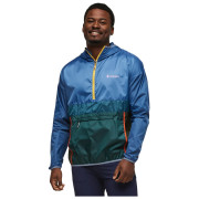 Pánska bunda Cotopaxi Teca Half-Zip Windbreaker modrá/zelená Thumbs Up