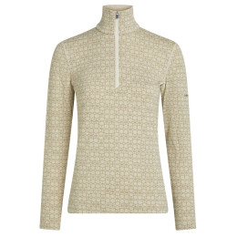 Dámske funkčné tričko Icebreaker Women M 260 Tech Vertex LS HZ AlpGeo béžová/biela Undyed/Cumin/J