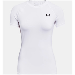 Dámske funkčné tričko Under Armour HG Authentics Comp SS biela White/Black
