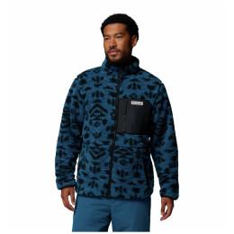 Pánska mikina Columbia Winter Pass™ Reversible Fleece modrá Phoenix Blue Geostripe Tonal, Phoenix Bl