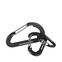 Karabíny LifeVenture Karabiners (3 Pack) čierna