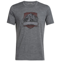 Pánske triko Icebreaker Mens Tech Lite SS Crewe Everest Crest-gritstone HTHR