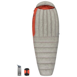 Spacák Sea to Summit Flame FmI - Women's Long sivá/červená Light Grey / Paprika