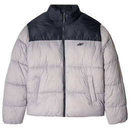 Pánska zimná bunda 4F Down Jacket M485 sivá/čierna Grey