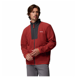 Pánska mikina Columbia Sequoia Grove™ Ii Fz Fleece červená Red Oxide, Shark