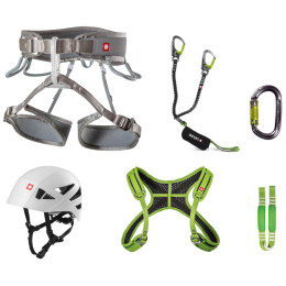 Ferratový set Ocún Via Ferrata Twist + Chest Shard Set sivá GreySil/Gr