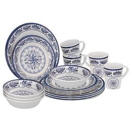 Sada riadov Bo-Camp Old Dutch 16 100% Melamine modrá/biela Blue/White